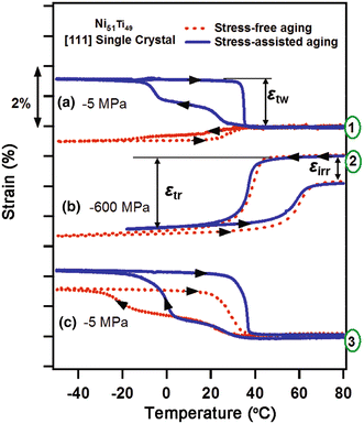 Shape Memory Behavior of [111]-Oriented NiTi Single Crystals After ...